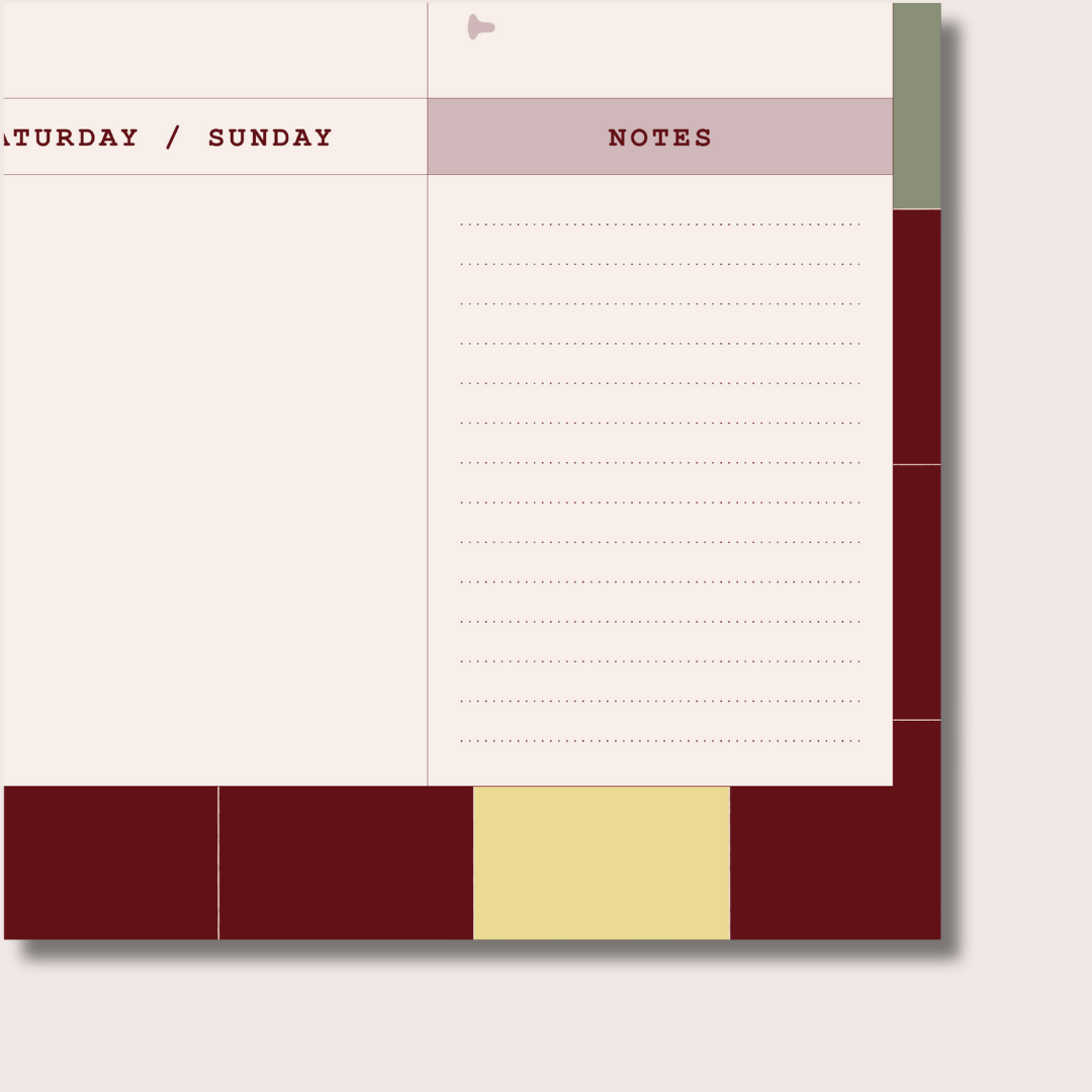Wine Grid Weekly Planner