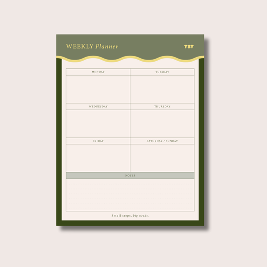 Green Waves Weekly Planner