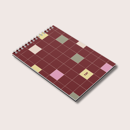 Wine Grid Notepad + Weekly Planner